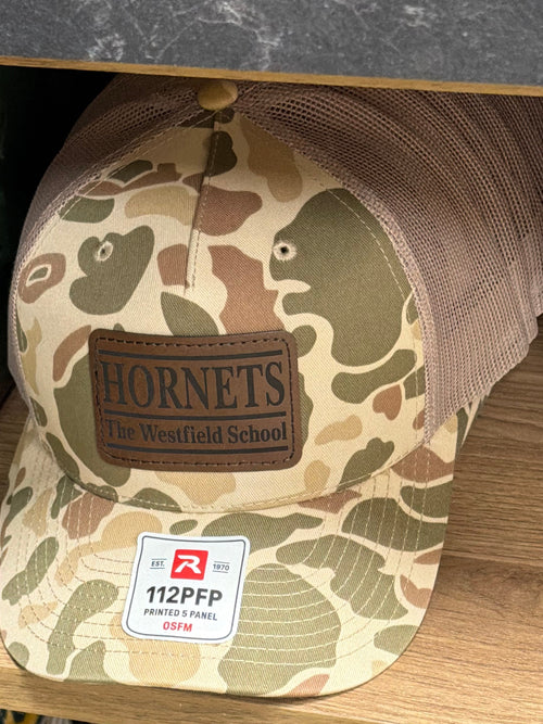 Camo Leather Patch Hat