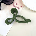 Large Green Bow Claw Clip