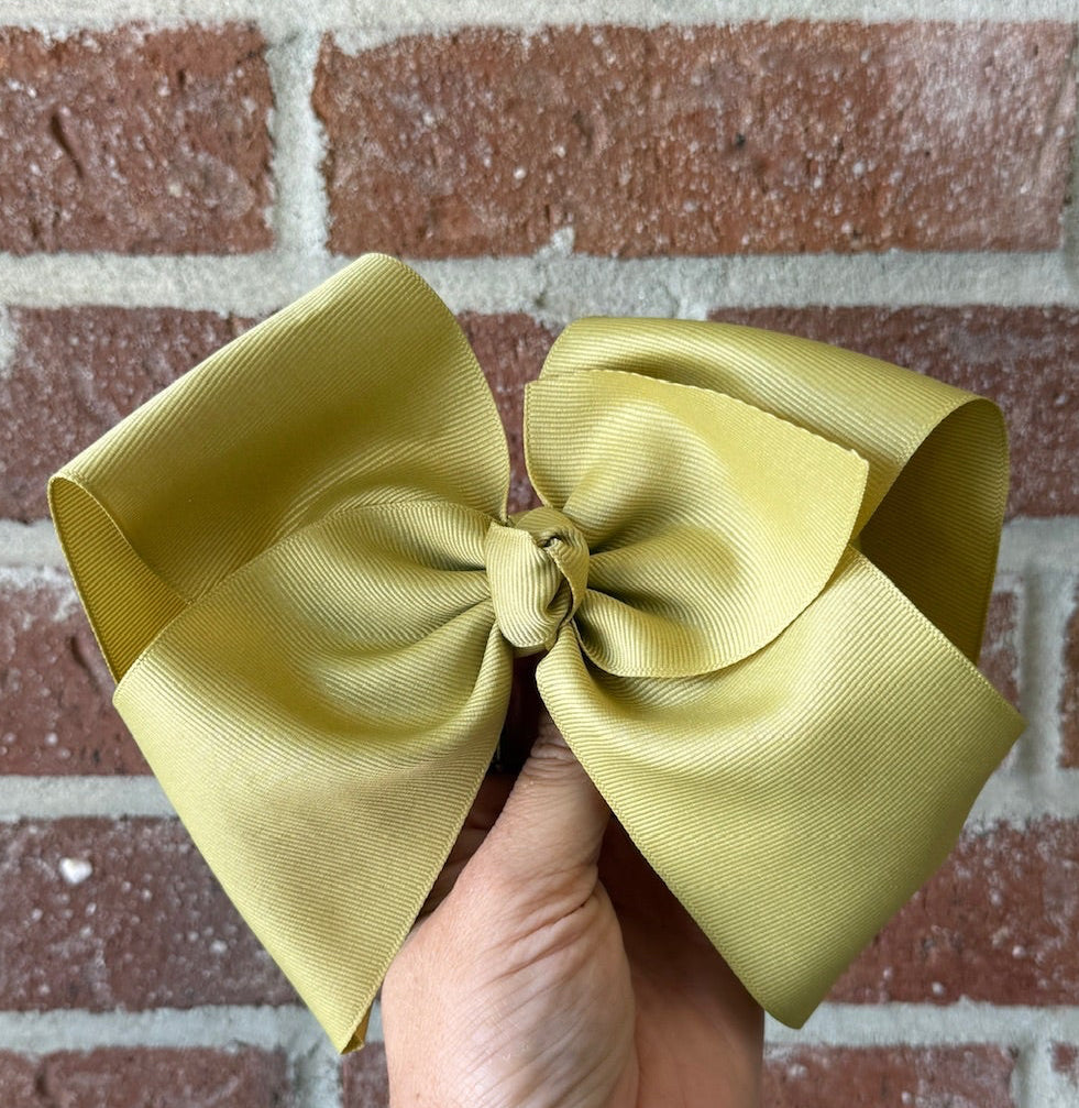 Large Gold Hair Bow