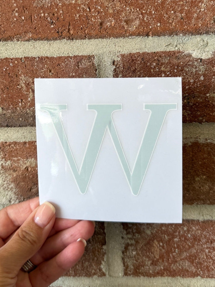 W Car Decal