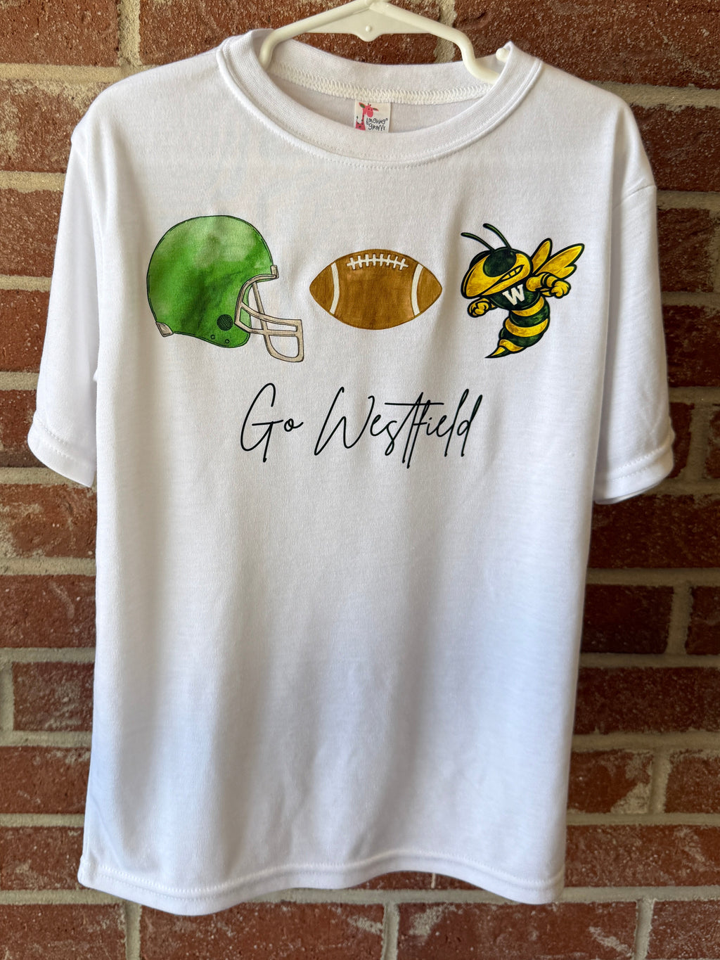 Football Tee & coordinating bow