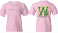 Pink watercolor W t-shirt