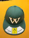 Dark Green fitted W Hat