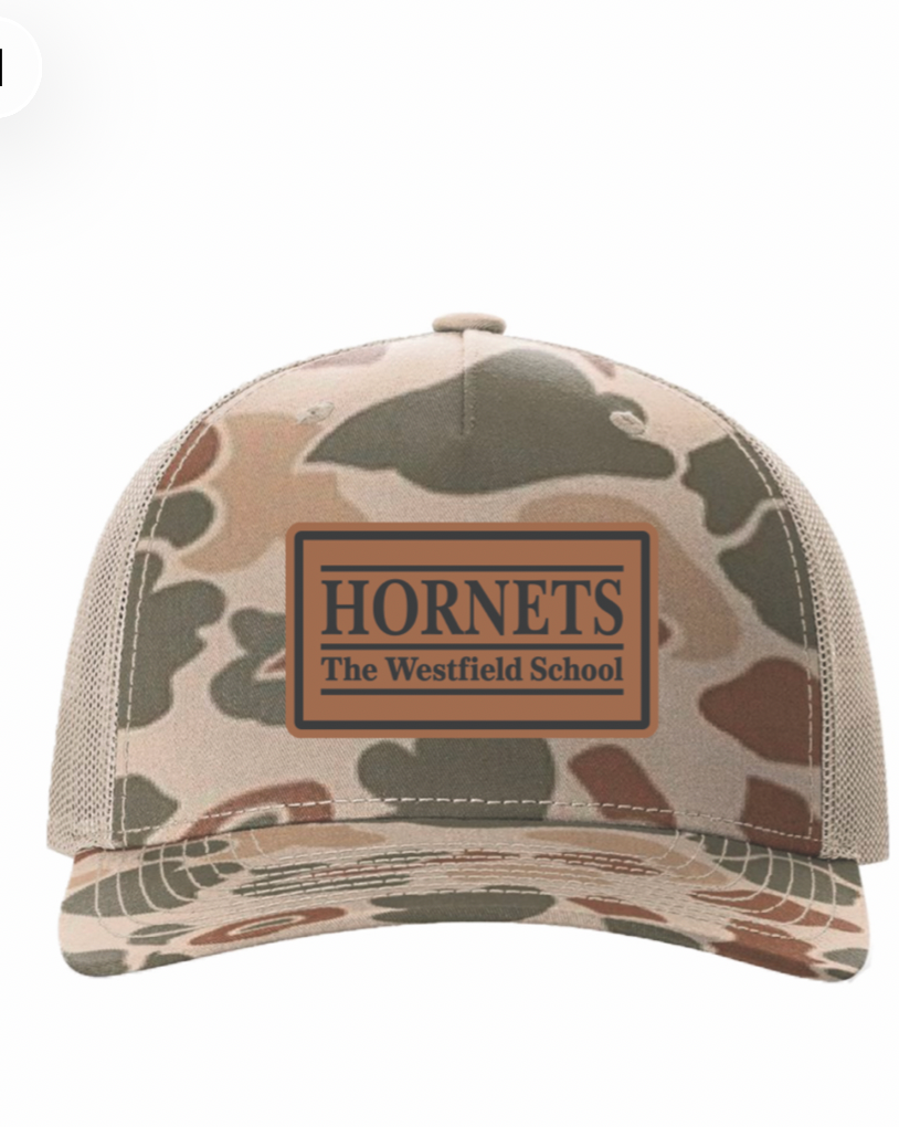 Camo Leather Patch Hat